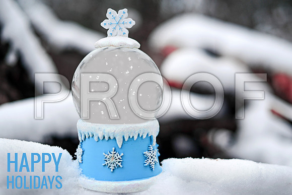 Snow Globe winter blue 1