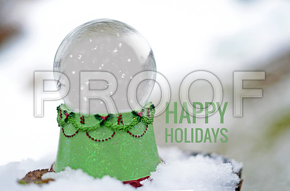Snow Globe winter green 2