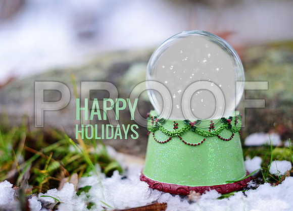 Snow Globe Winter green 4