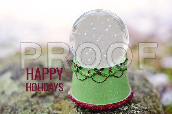 Snow Globe winter green 3
